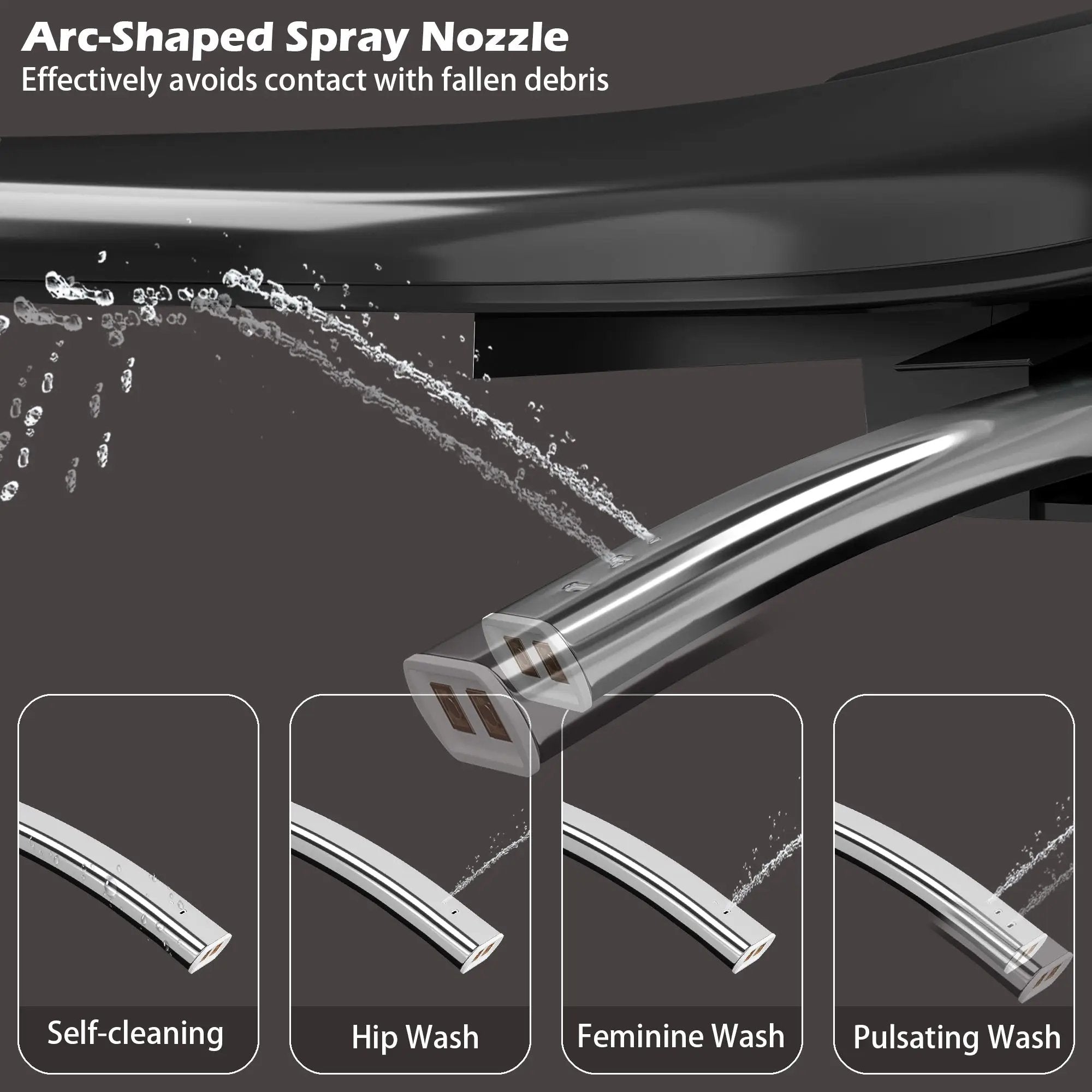 Smart Toilet with Bidet Built-in, Heated Seat, Warm Water & Remote Control by HouseOfZazla