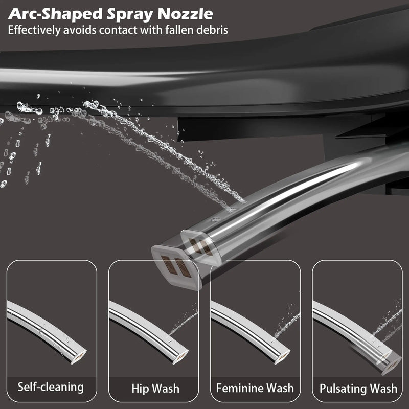 Smart Toilet with Bidet Built-in, Heated Seat, Warm Water & Remote Control by HouseOfZazla