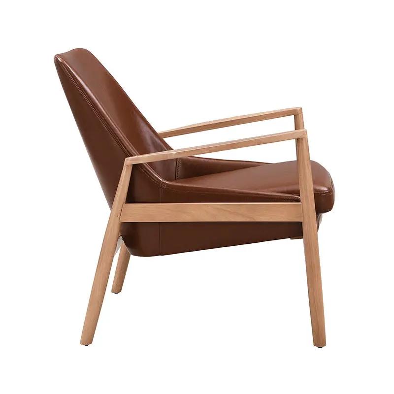 Mid-Century Modern Accent Armchair With High Back