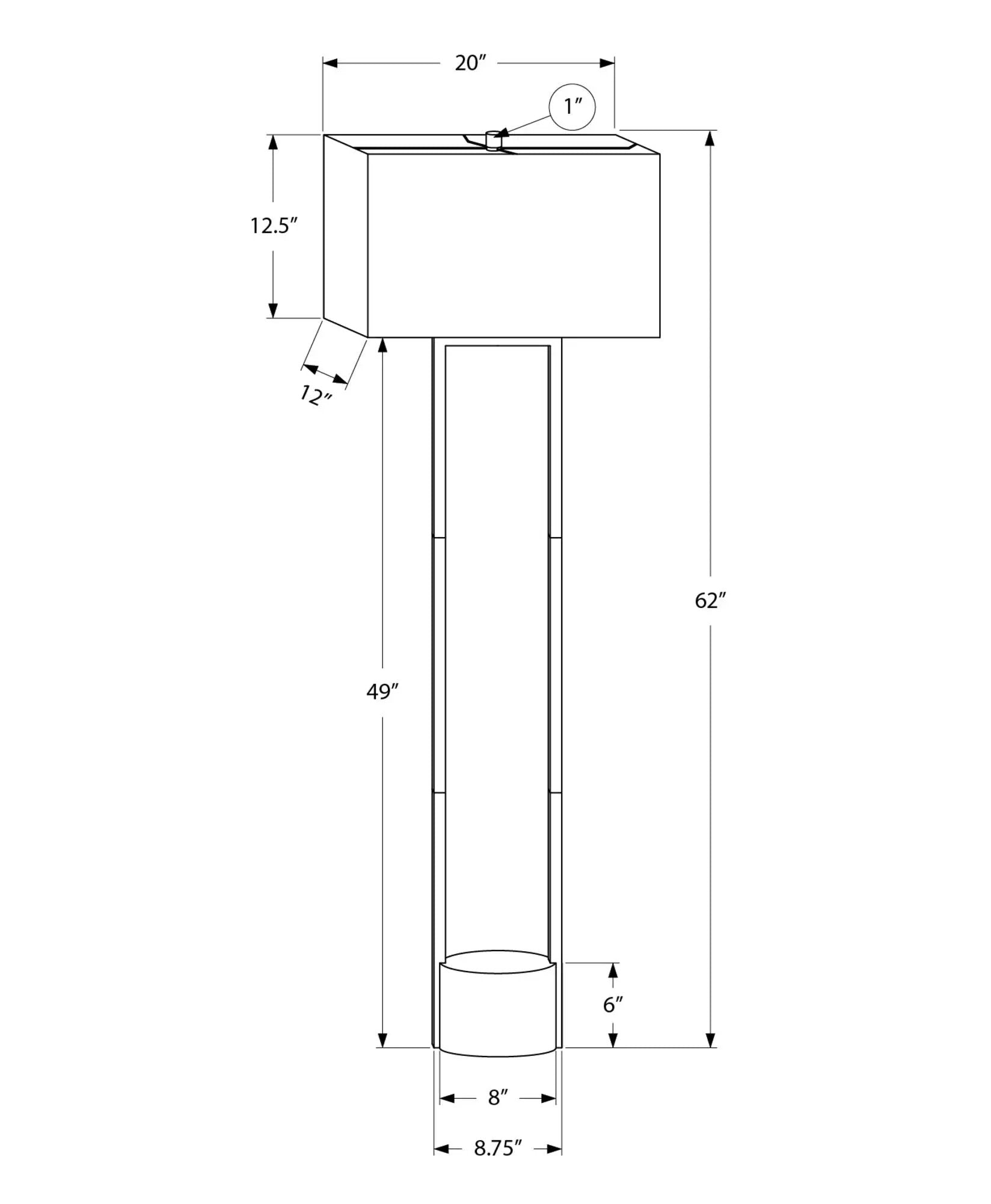 Lighting, Floor Lamp, Contemporary - Black / Beige by Unique Piece Furniture