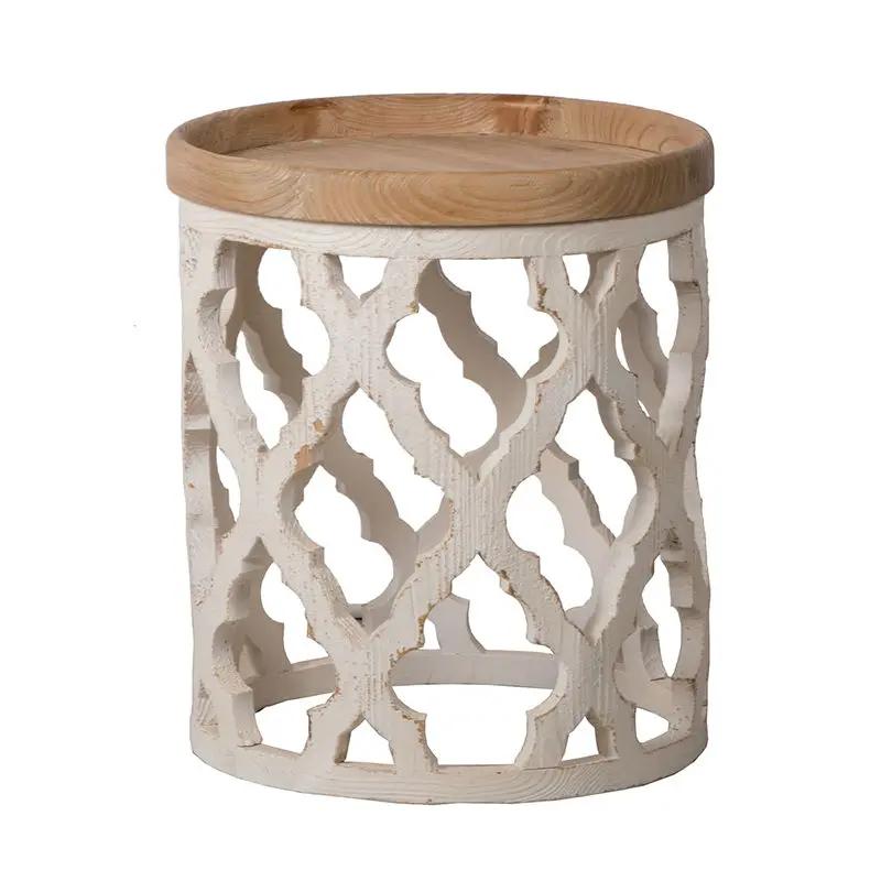 Stylish Rustic Round Wooden Table by Unique Piece Furniture