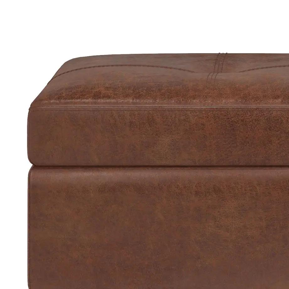 Oregon - Contemporary Storage Ottoman Bench With Tray by HouseOfZazla