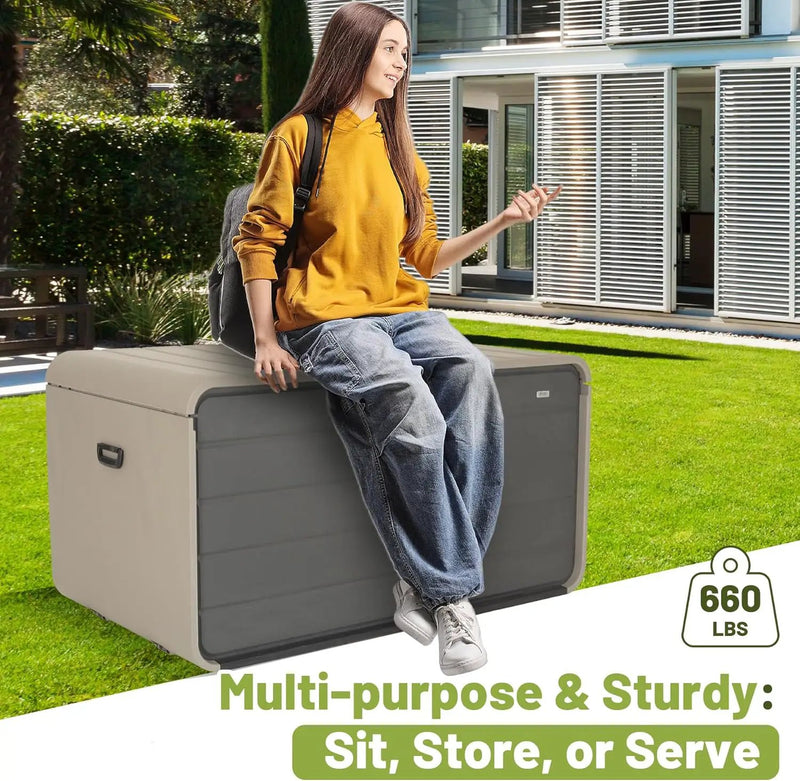 160 Gallon Heavy-Duty Resin Deck Box by HouseOfZazla