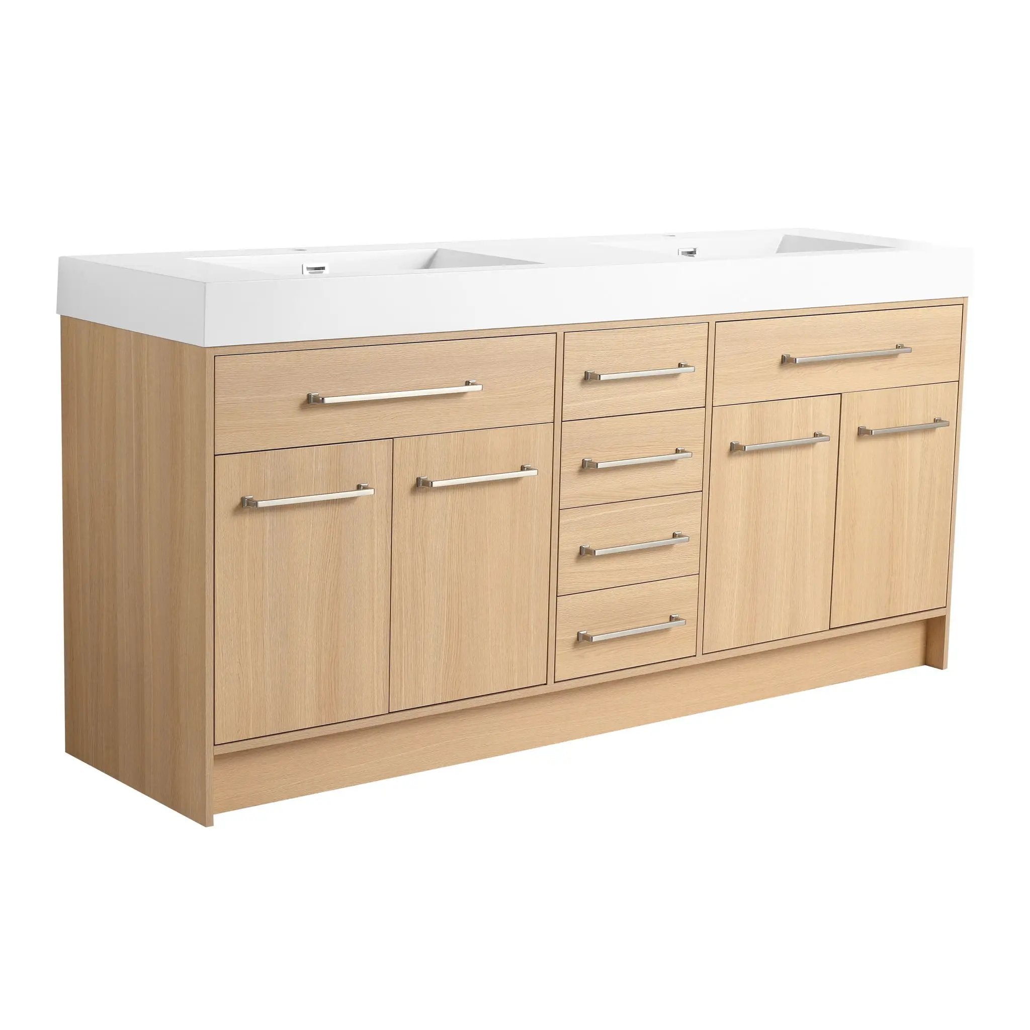 Freestanding Bathroom Vanity With Resin Sink, Soft-Closing Doors And Drawers by Unique Piece Furniture