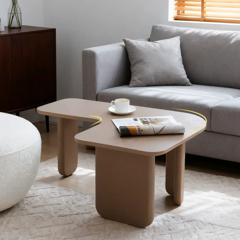 L-Shape Coffee Table For Living Room by HouseOfZazla