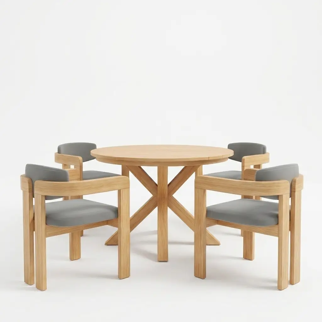 44.5 Inch Round Outdoor Dining Table by HouseOfZazla