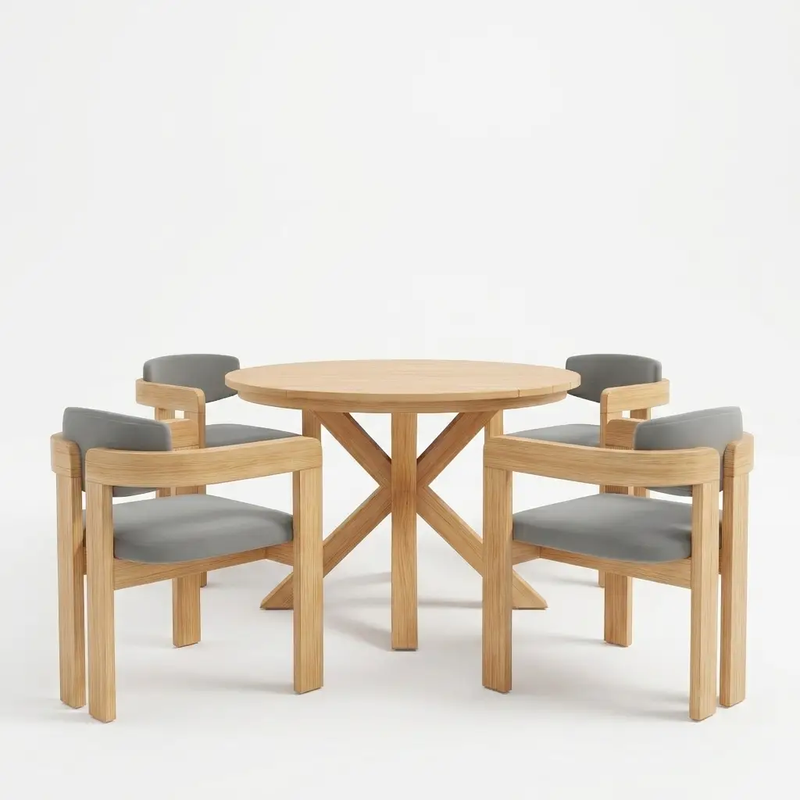 44.5 Inch Round Outdoor Dining Table by HouseOfZazla