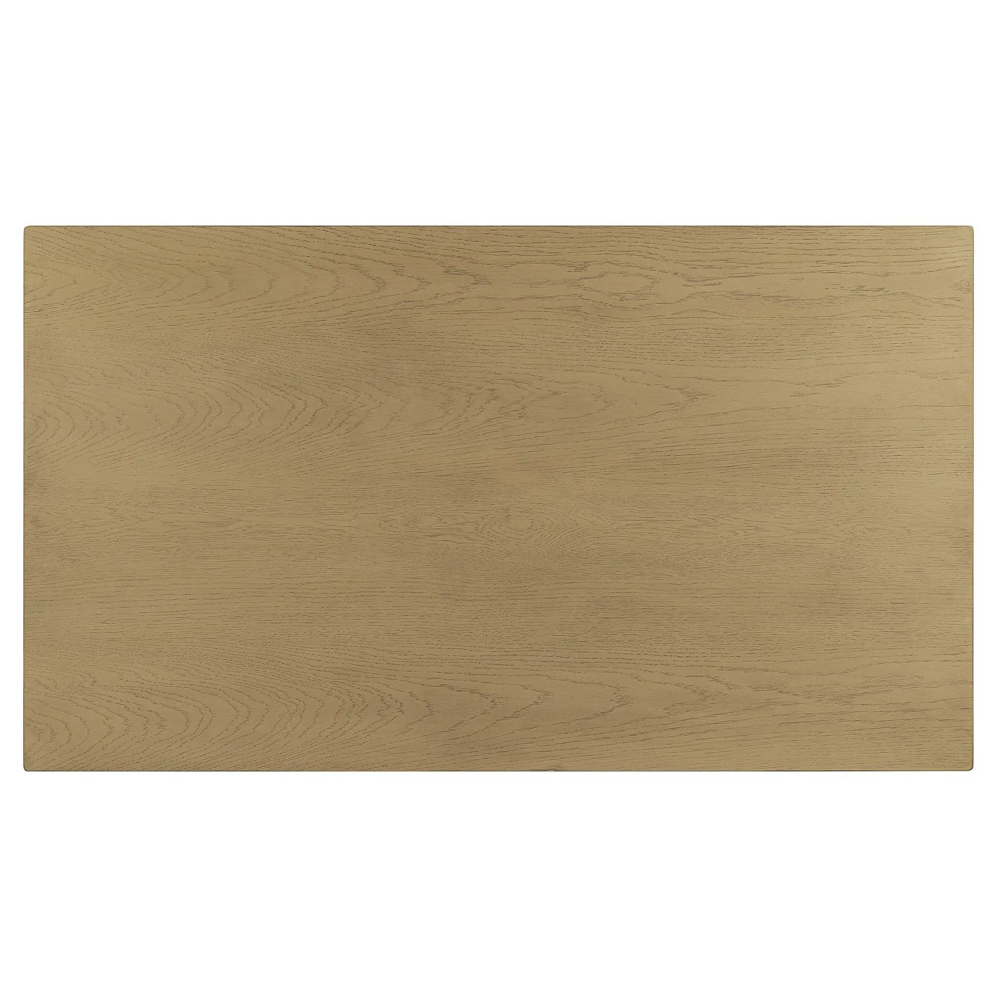 55.1' Wood Coffee Table with Black Legs and Open Storage Shelves by HouseOfZazla