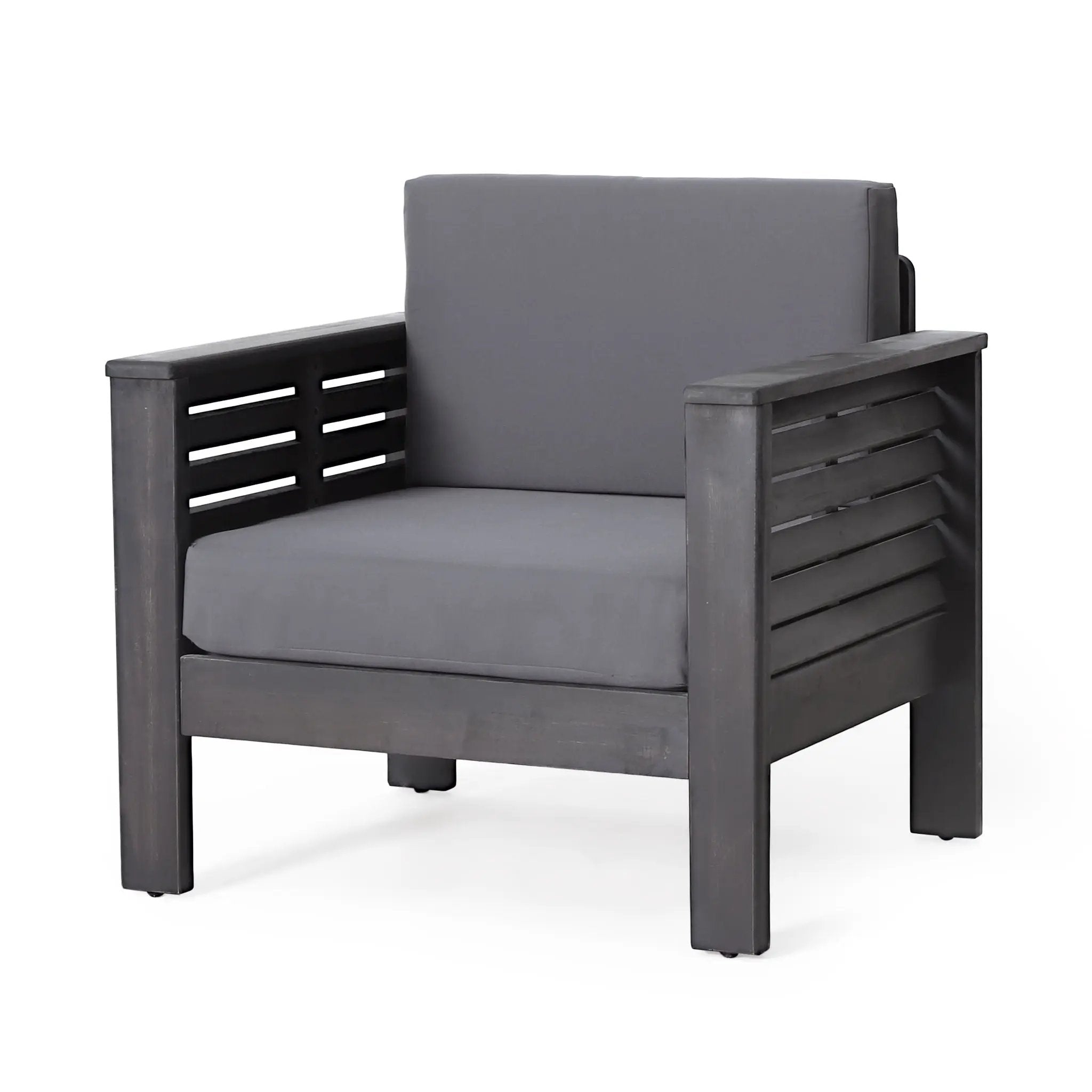 Acacia Wood Loveseat And Coffee Table Set With Cushions by HouseOfZazla