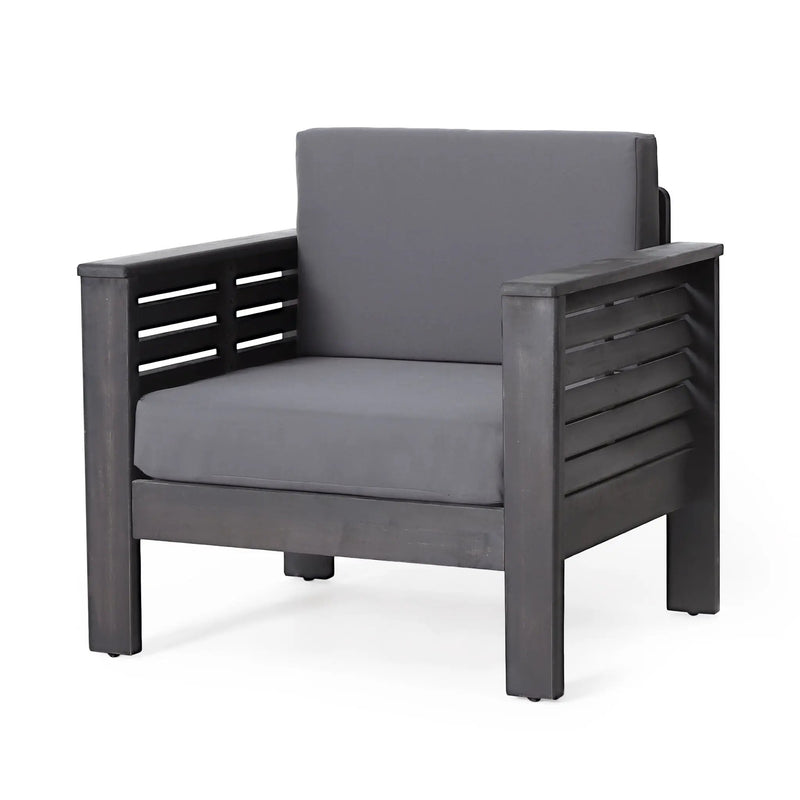 Acacia Wood Loveseat And Coffee Table Set With Cushions by HouseOfZazla
