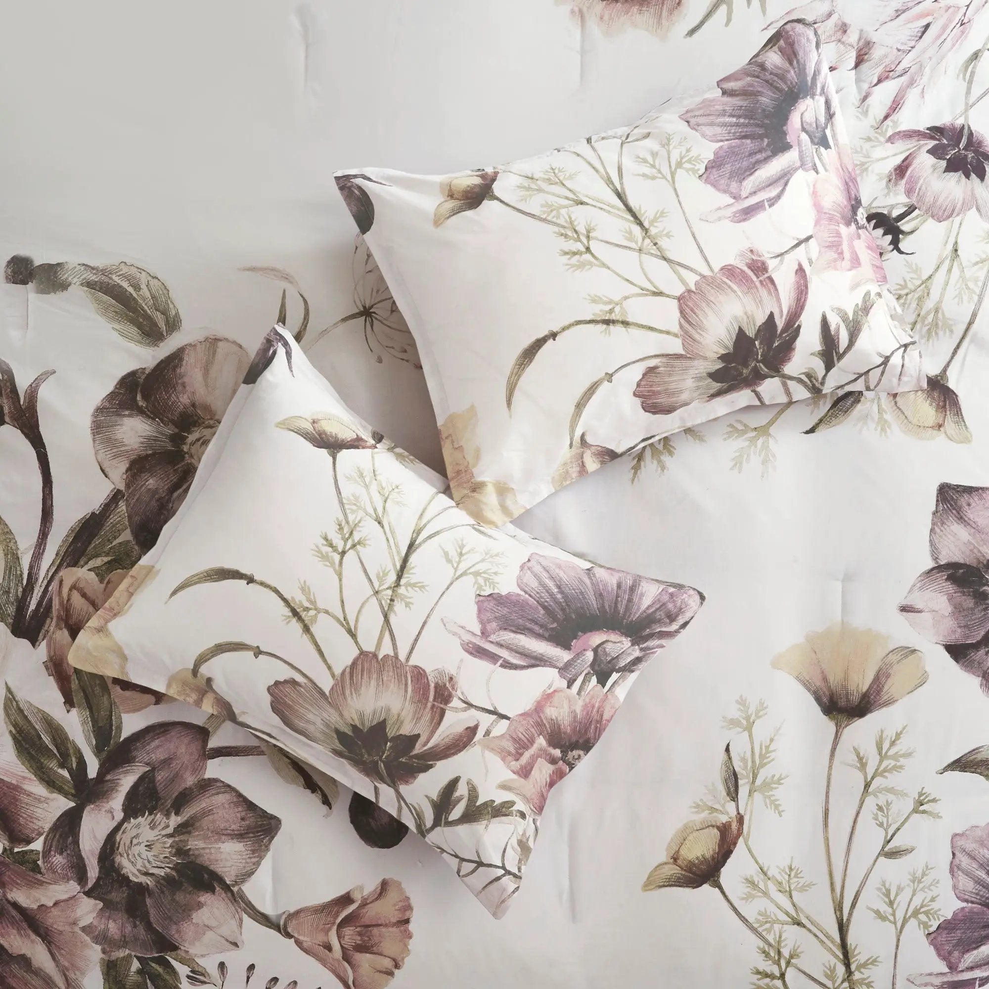 8 Piece Cotton Printed Comforter Set Blush California King by HouseOfZazla