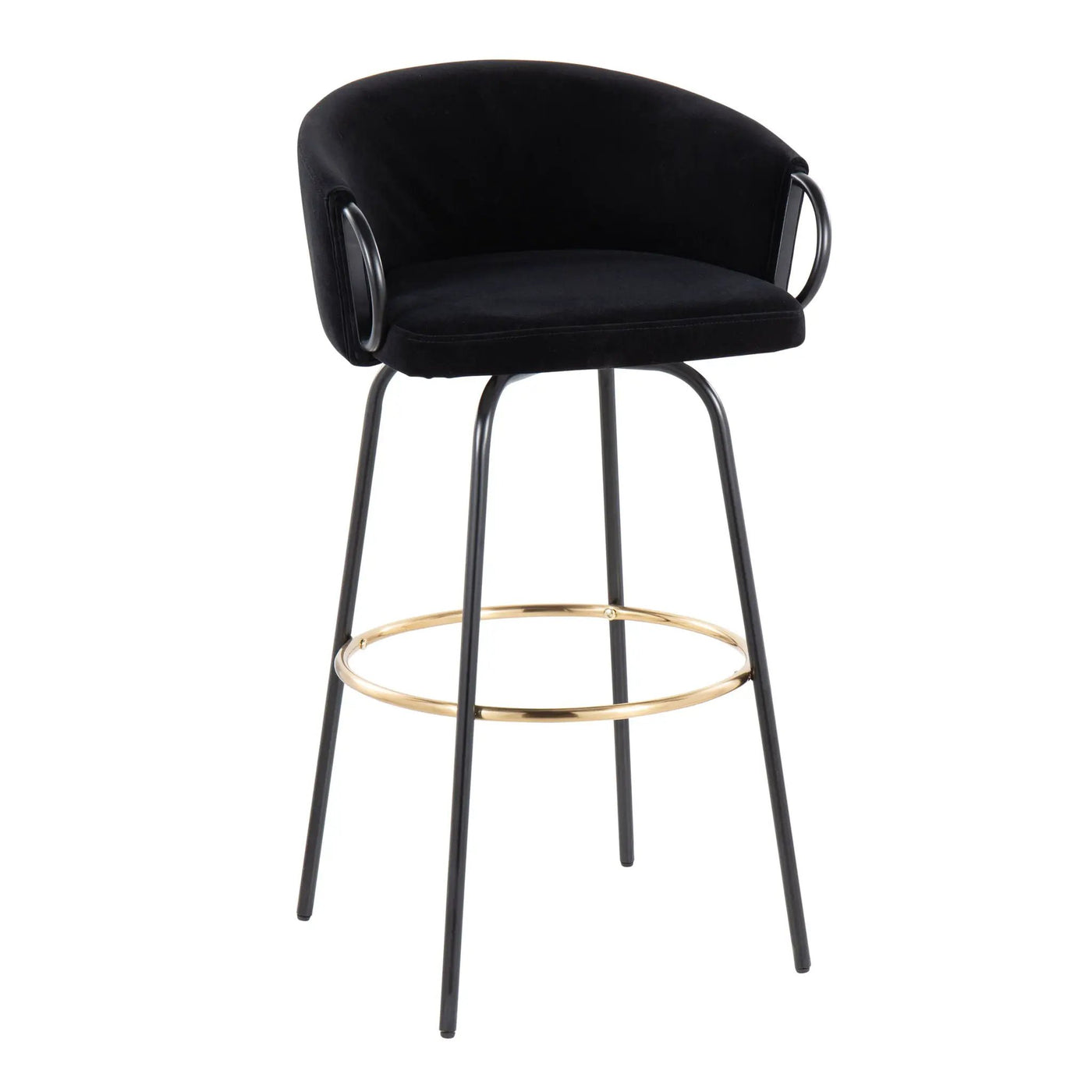Claire - Contemporary / Glam Barstool With Footrest (Set of 2) by HouseOfZazla