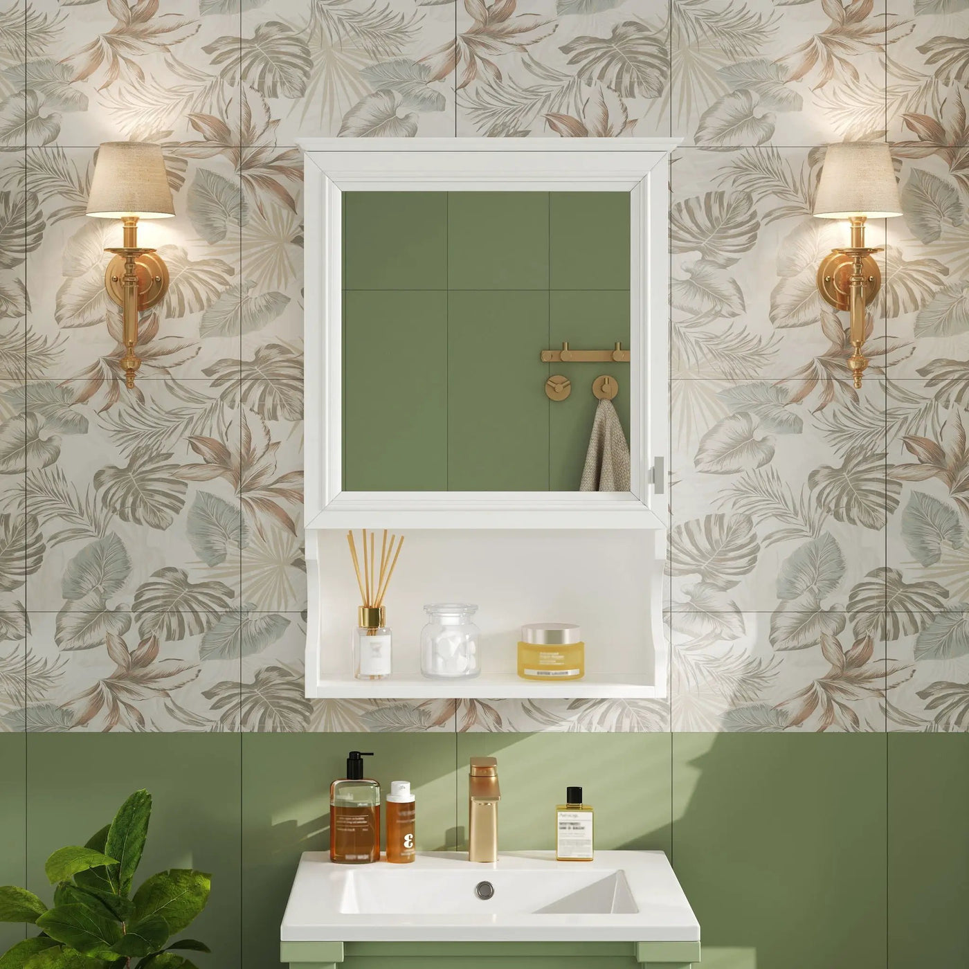 Wall Mounted Bathroom Storage Cabinet With Mirror, Soft Closing Hinges by Unique Piece Furniture