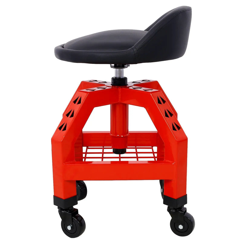 Pneumatic 360 Degree Swivel Stool, Mechanics Rolling Creeper Seat, Heavy Duty Rolling Mechanics Stool, Shop Stool With Casters by HouseOfZazla