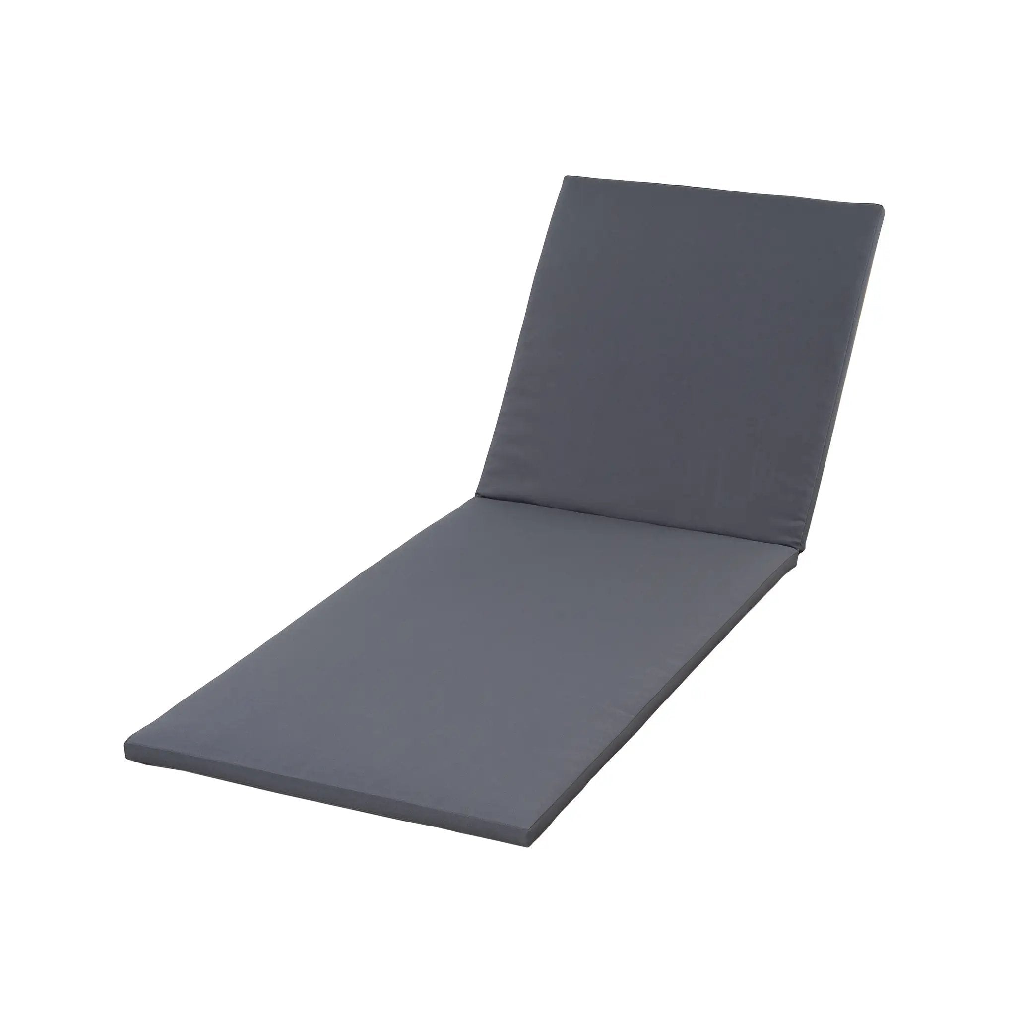 2" Thick Chaise Lounge Cushion in Dark Grey by HouseOfZazla