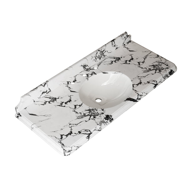 VICI 48" Bathroom Ceramic Undermount Basin and Artificial Marble Countertop