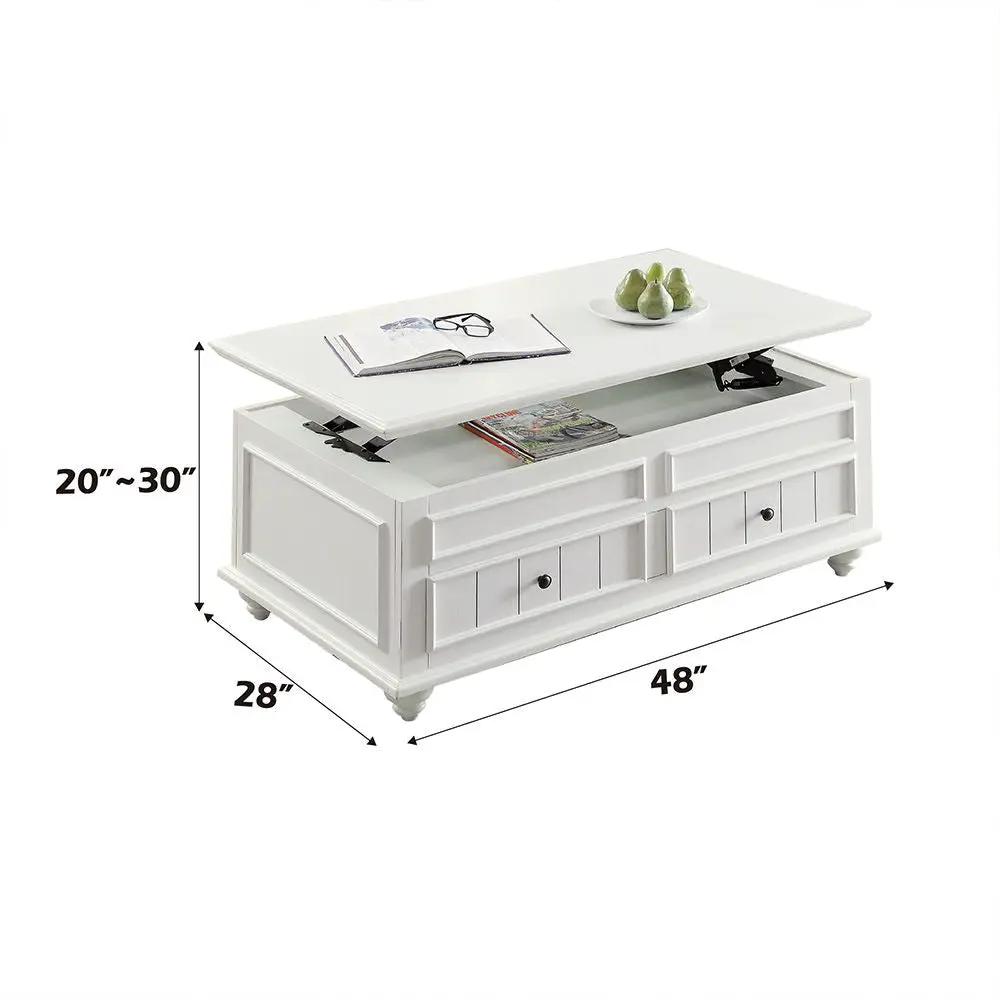 Natesa - Coffee Table With Lift Top - White Washed by Unique Piece Furniture