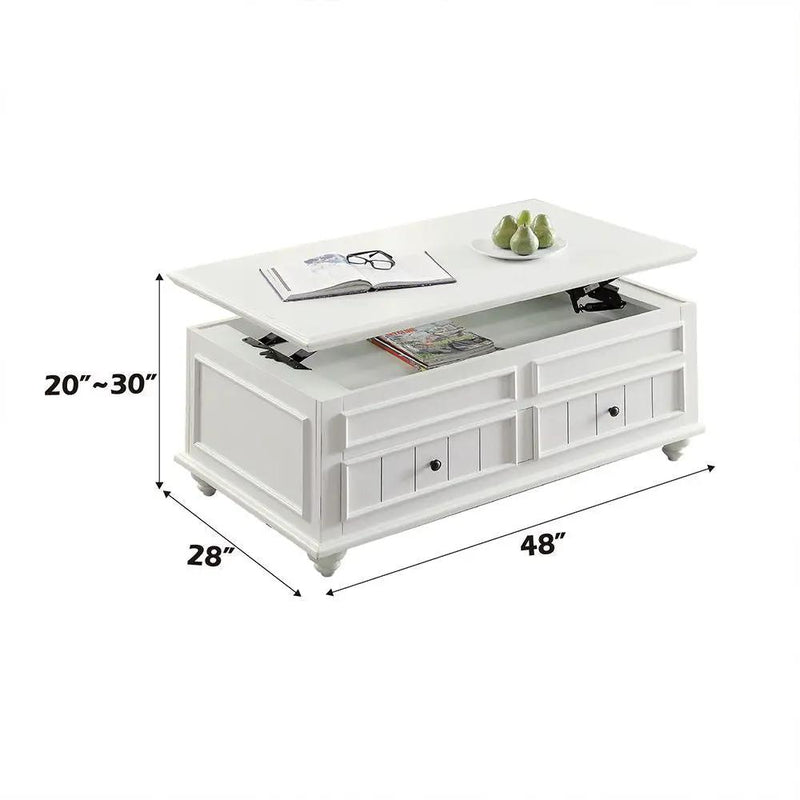 Natesa - Coffee Table With Lift Top - White Washed by Unique Piece Furniture