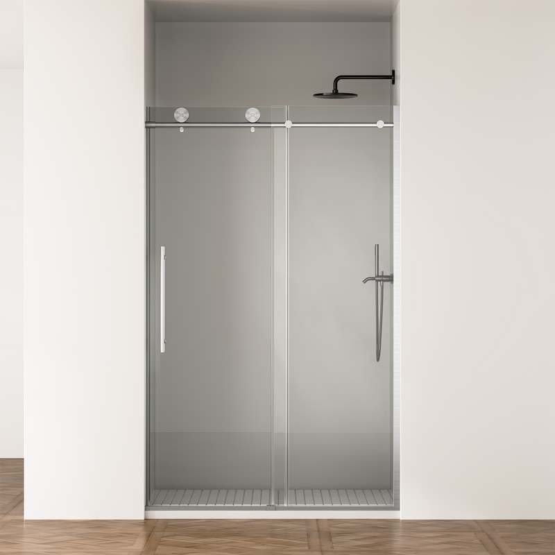 Frameless Sliding Shower Door, 44-48 in W x 75 in H by HouseOfZazla