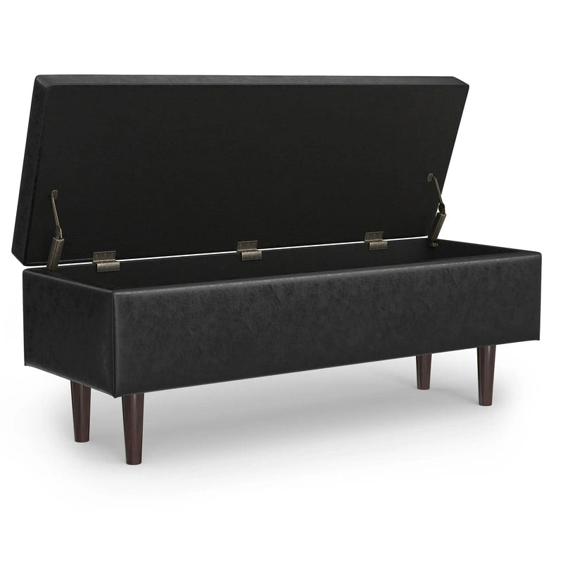 Shay - Large Square Coffee Table Storage Ottoman Mid-Century Style by Unique Piece Furniture