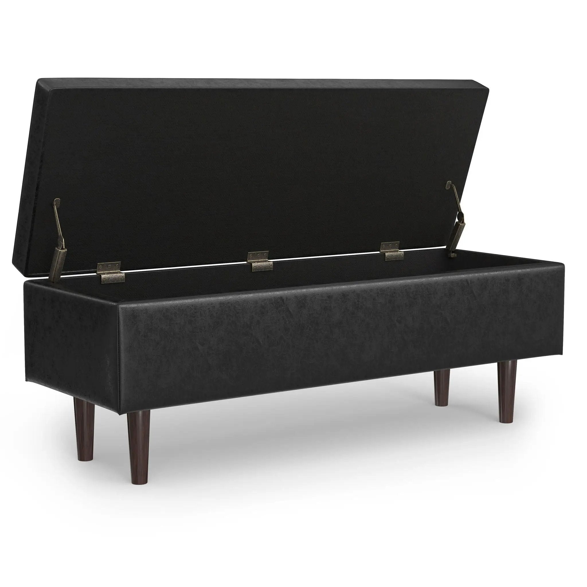 Shay - Large Square Coffee Table Storage Ottoman Mid-Century Style by HouseOfZazla