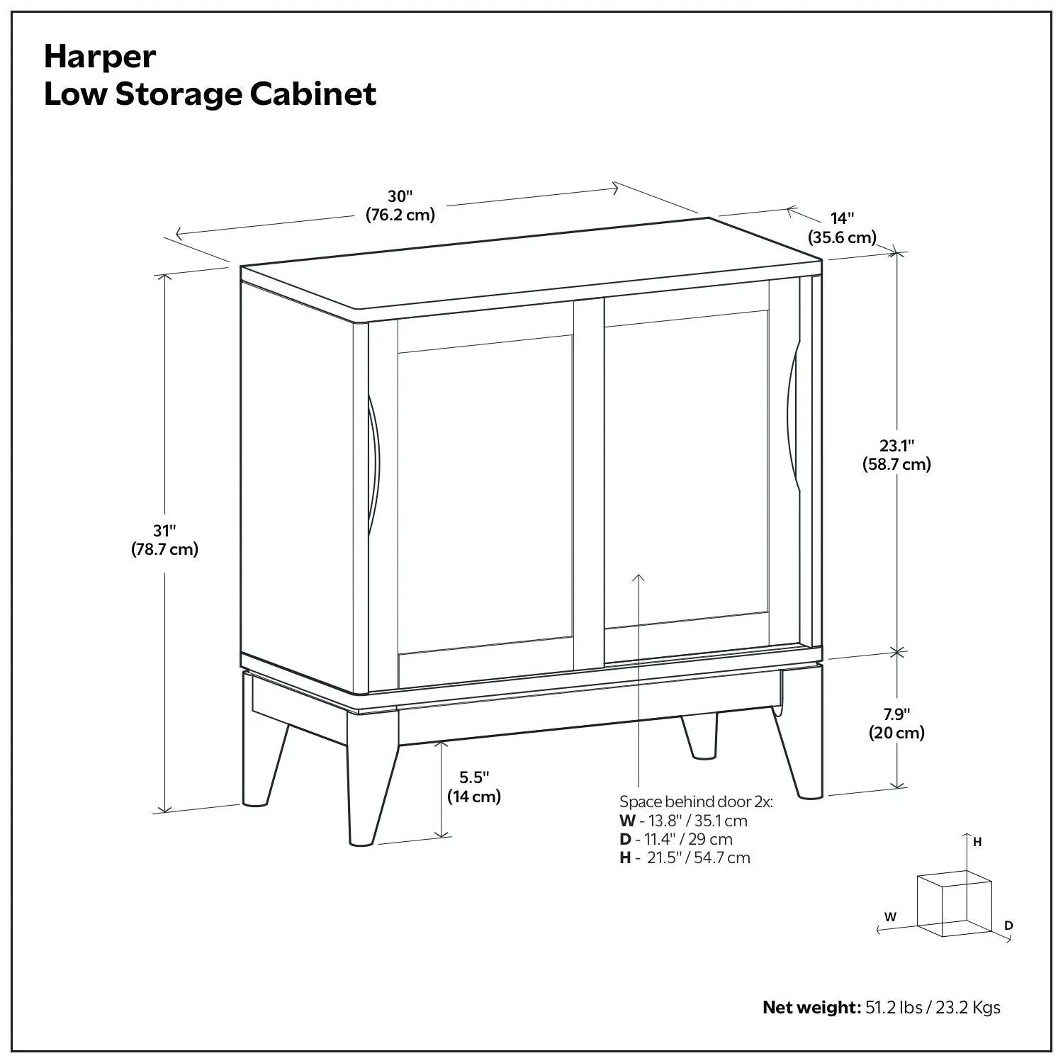 Harper - Low Storage Cabinet - Black by HouseOfZazla