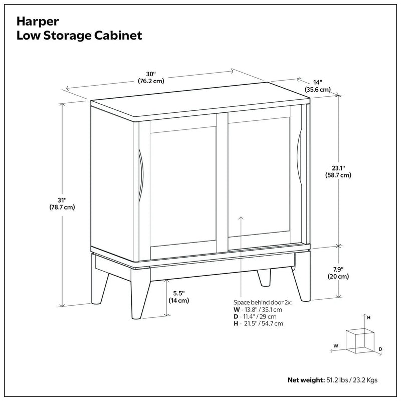 Harper - Low Storage Cabinet - Black by HouseOfZazla