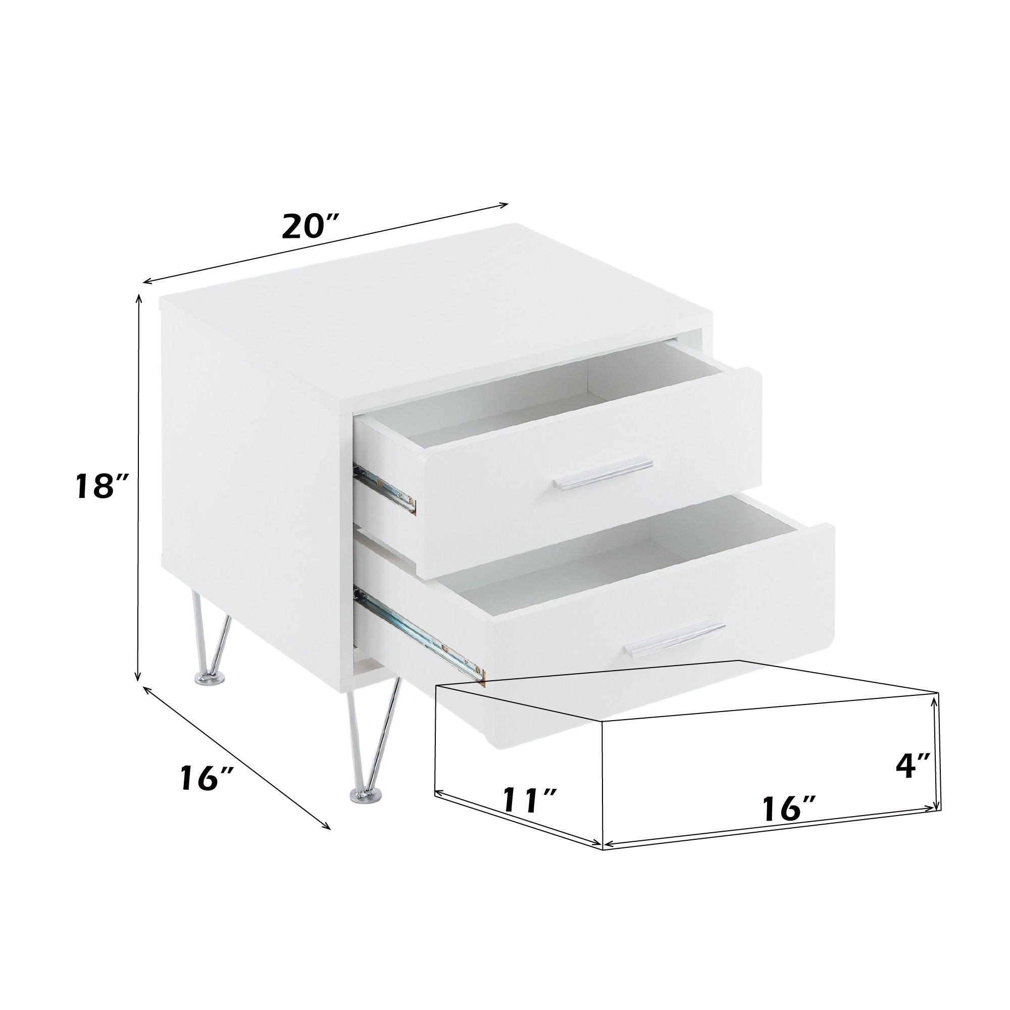 Deoss - Accent Table - White by HouseOfZazla