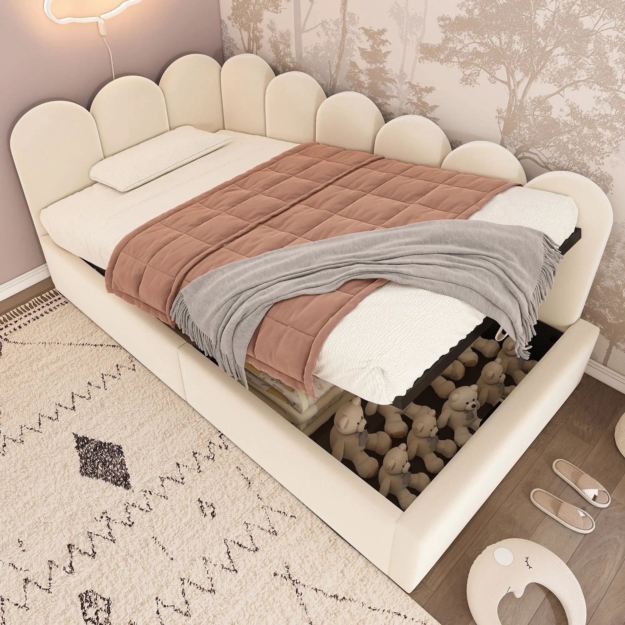 Upholstered Daybed With Metal Slatted Base by HouseOfZazla