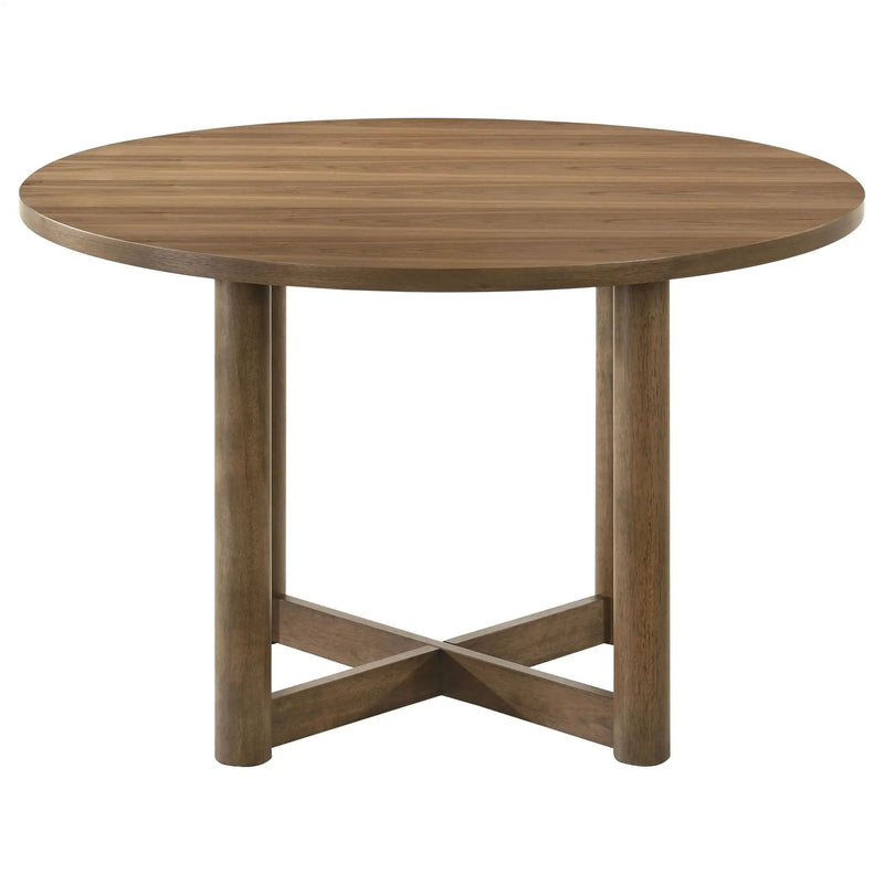 Crestmore 46-inch Round Wood Dining Table Walnut by Unique Piece Furniture