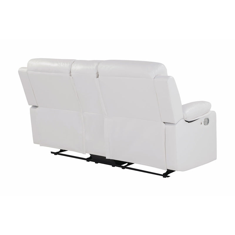 Blanche - Console Reclining Loveseat With LED Lights And Speakers by HouseOfZazla