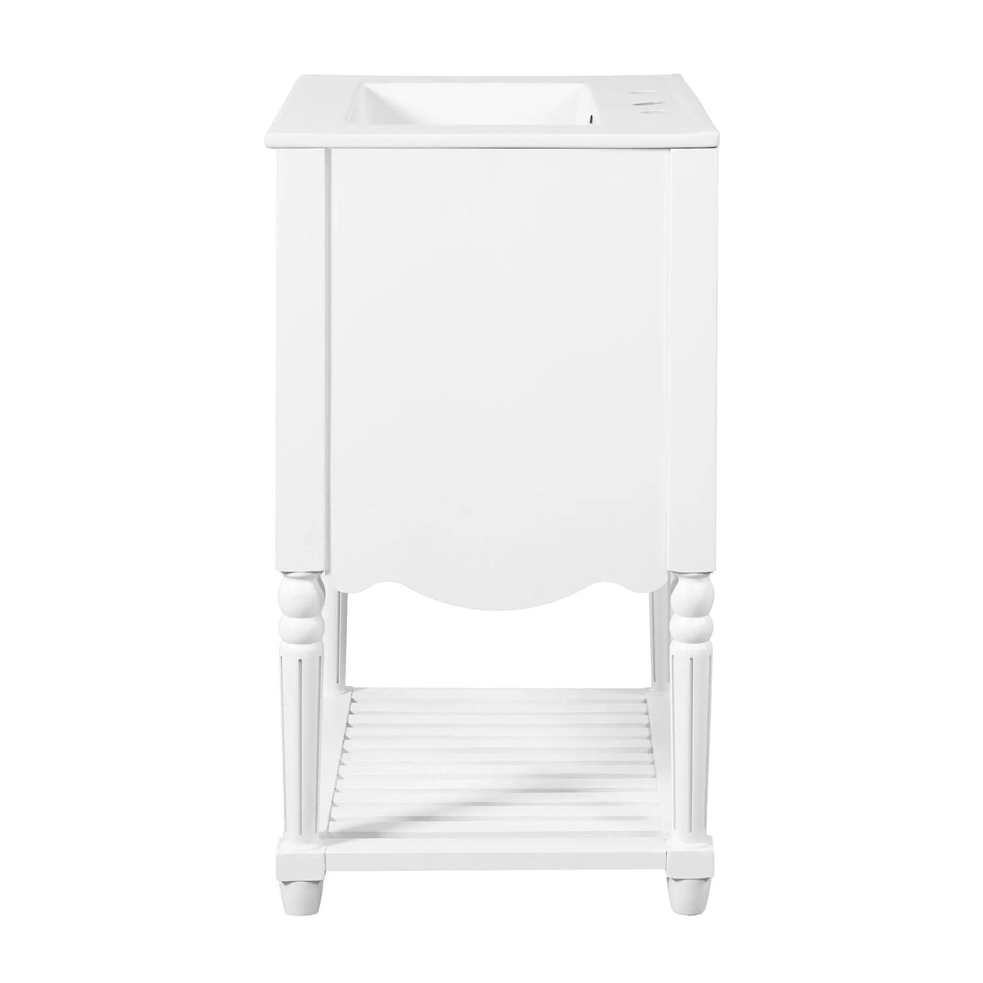 Wave Design Bathroom Vanity With Sink, 2 Drawers And Open Shelf by HouseOfZazla