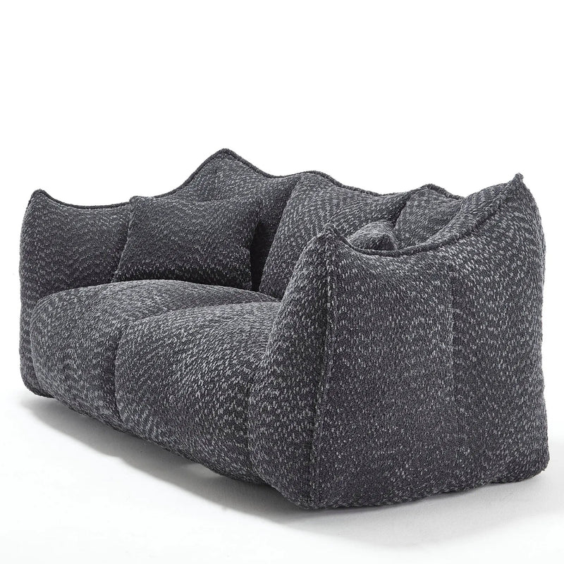 Comfortable Dual Beanbag Chair With High Resilience Foam Core For 2 People by HouseOfZazla