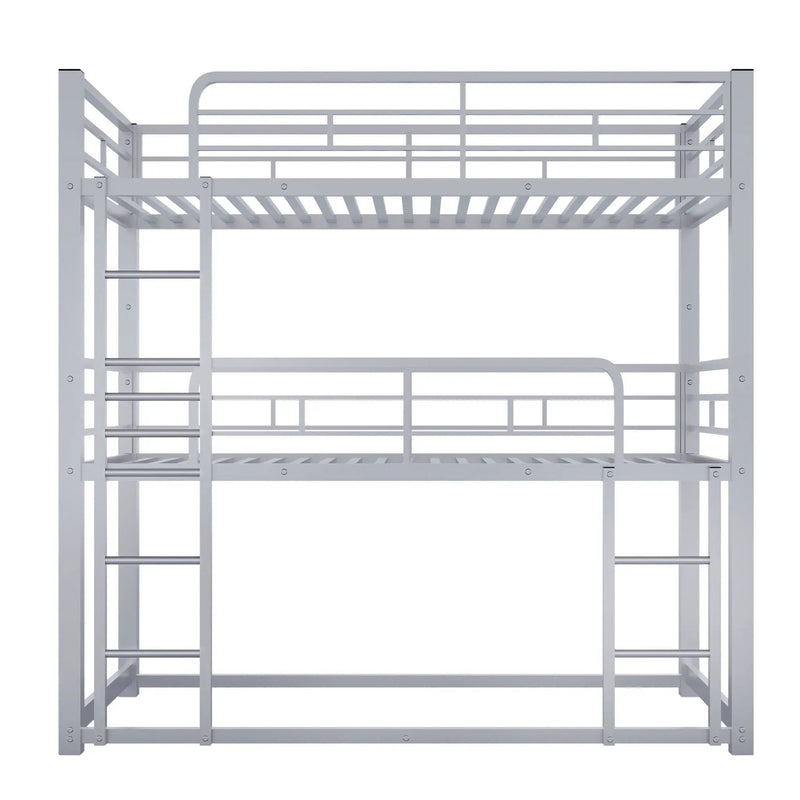 Triple Bunk Bed With Sturdy Construction And Space Saving Design by HouseOfZazla