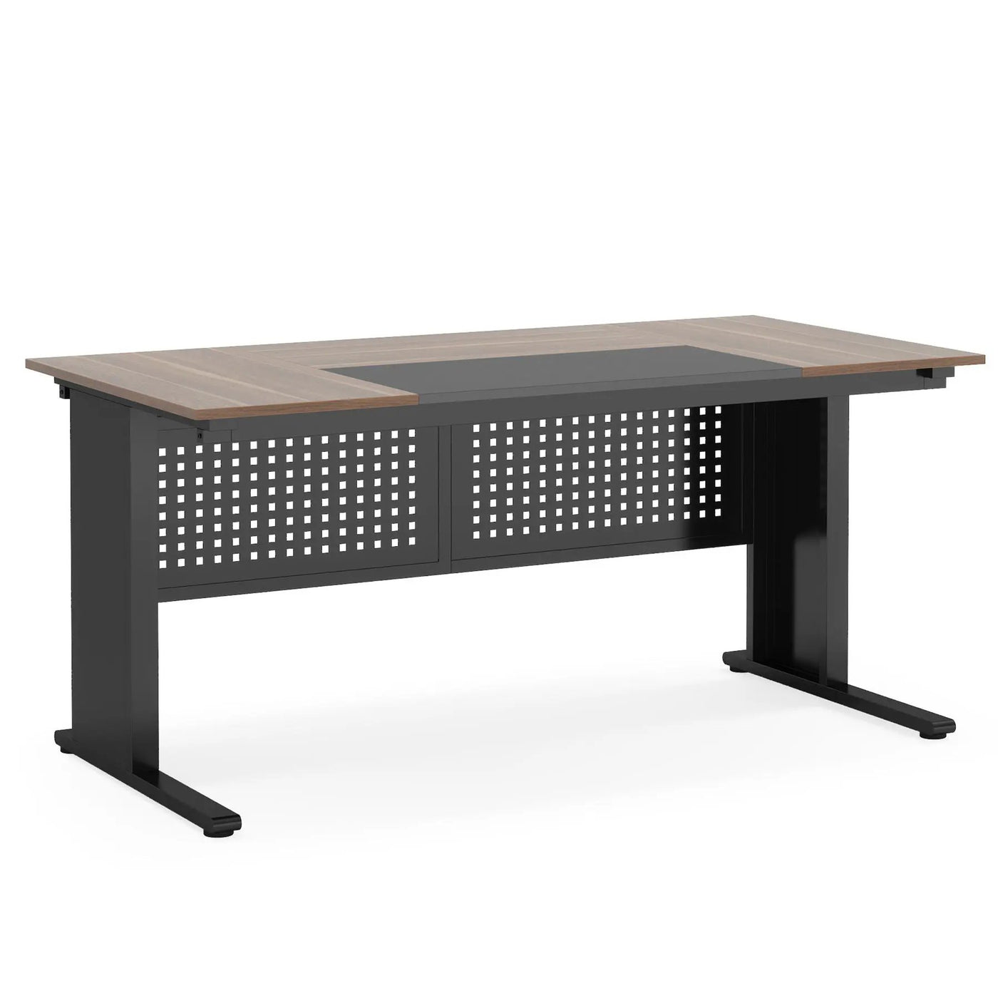 L-Shaped Executive Desk With File Cabinet, Office Workstation With Drawers, Shelves & Storage by HouseOfZazla