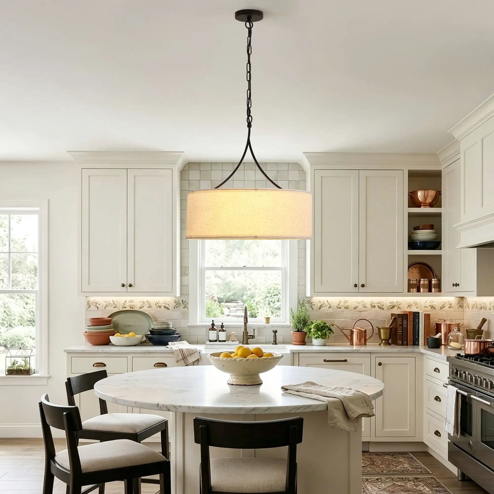 3 Light Drum Pendant Light by HouseOfZazla