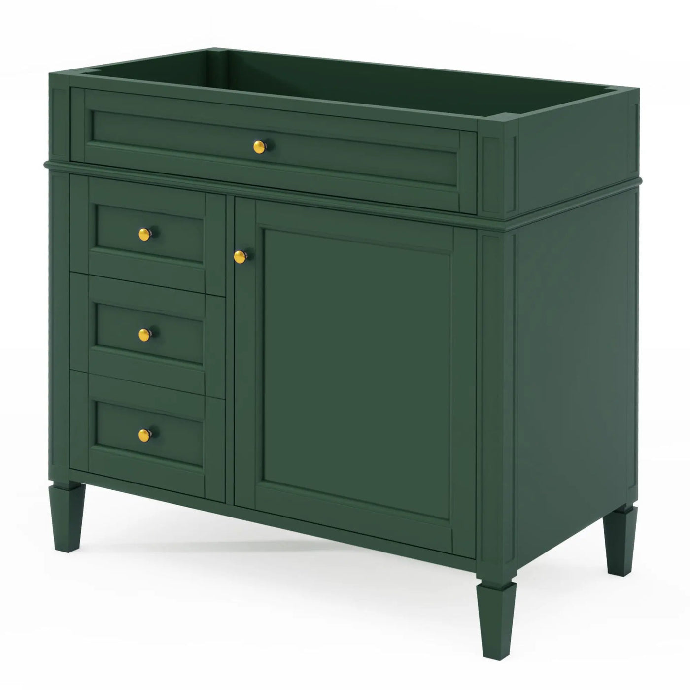 Bathroom Vanity With 2 Drawers And Tip-Out Drawer, Storage Cabinet by Unique Piece Furniture