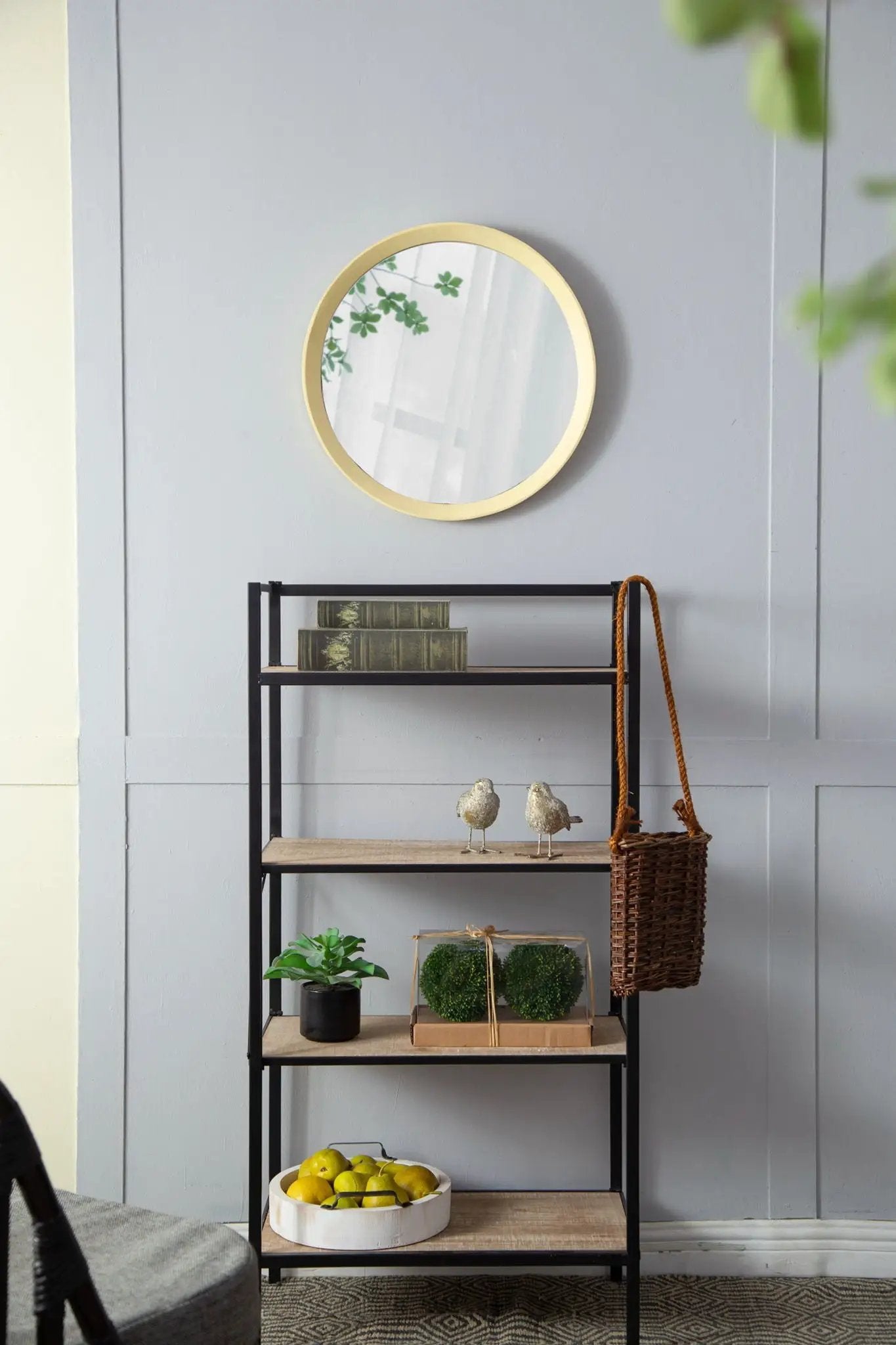 Transitional Decor Style Wall Mirror Decor With Frame For Bathroom by Unique Piece Furniture
