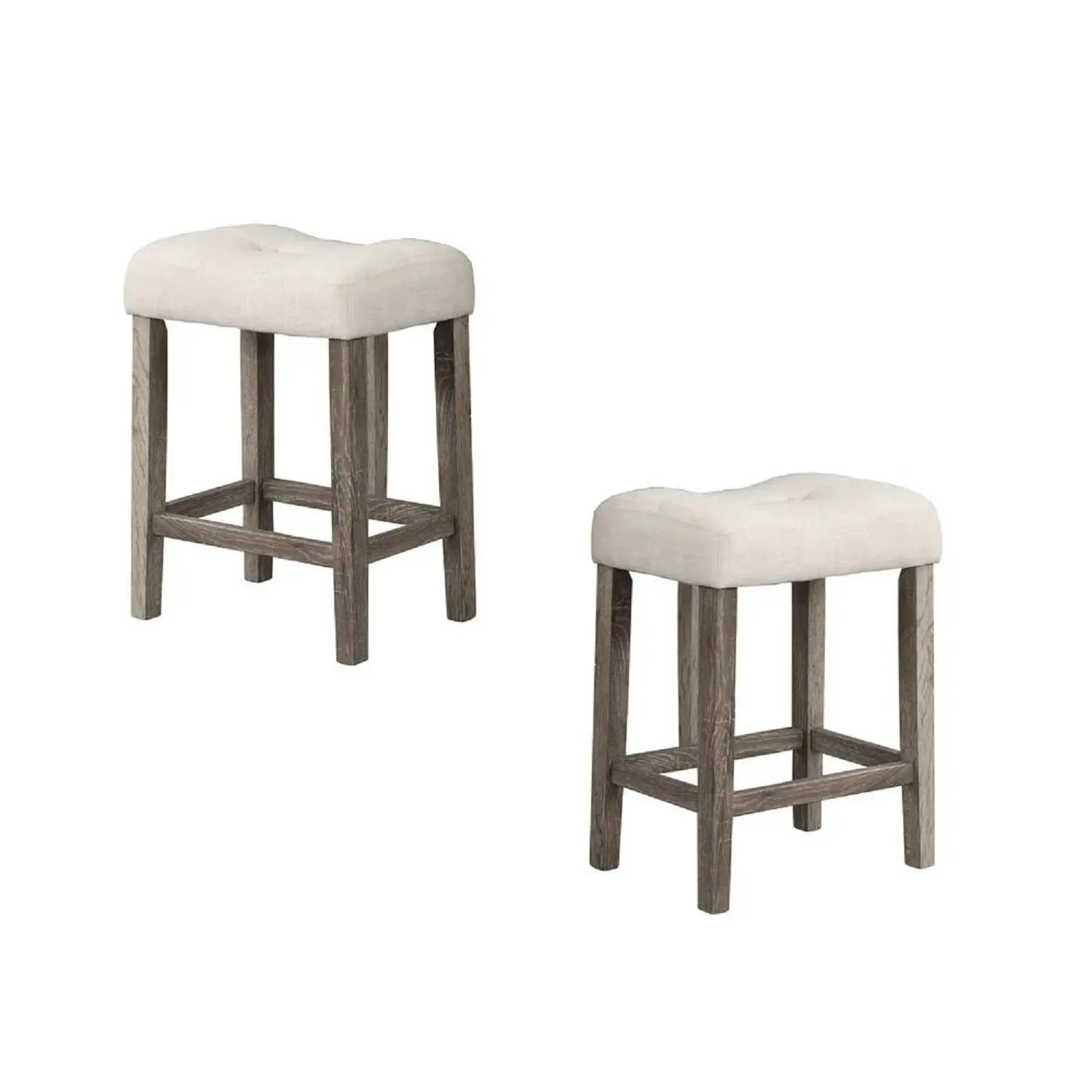Transitional Style Counter Height Dining Stool With Footrest (Set of 2) by HouseOfZazla