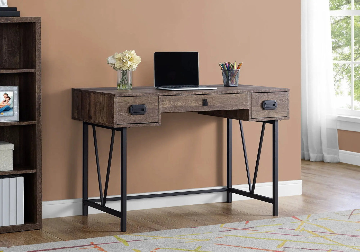 Computer Desk For Home Office, Laptop, Storage Drawers, Transitional by Unique Piece Furniture