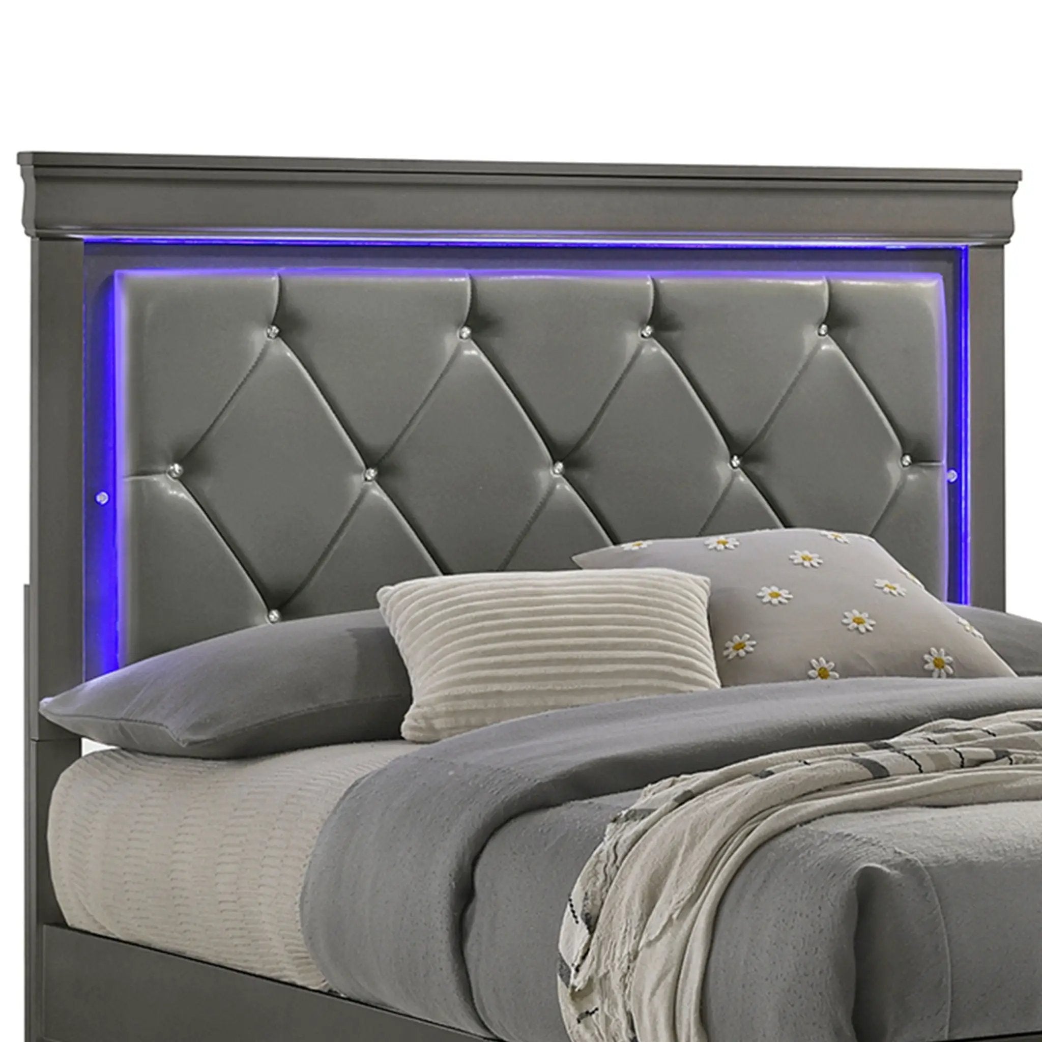 Blaze - Bed With LED Headboard by HouseOfZazla