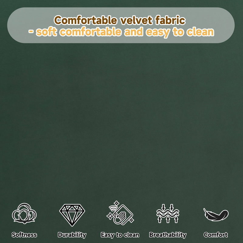 Dark Green Velvet Bed Frame by HouseOfZazla