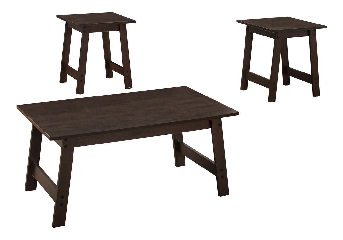 Table Set, Coffee, End, Side, Accent, Living Room Transitional (Set of 3) by HouseOfZazla