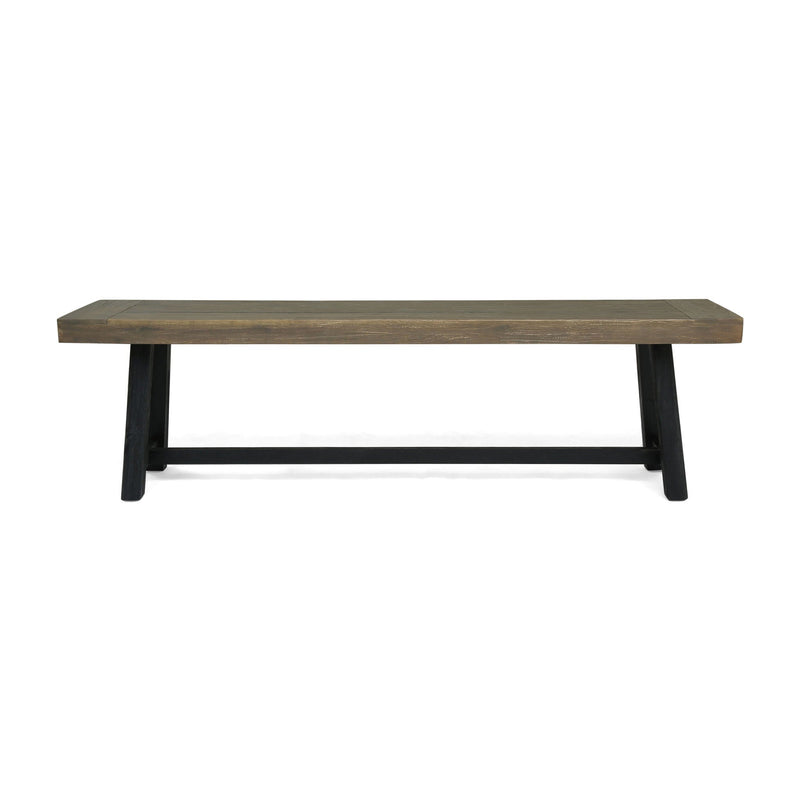 Cloud Outdoor Bench With Acacia Wood Frame And Slat Panel Design by HouseOfZazla