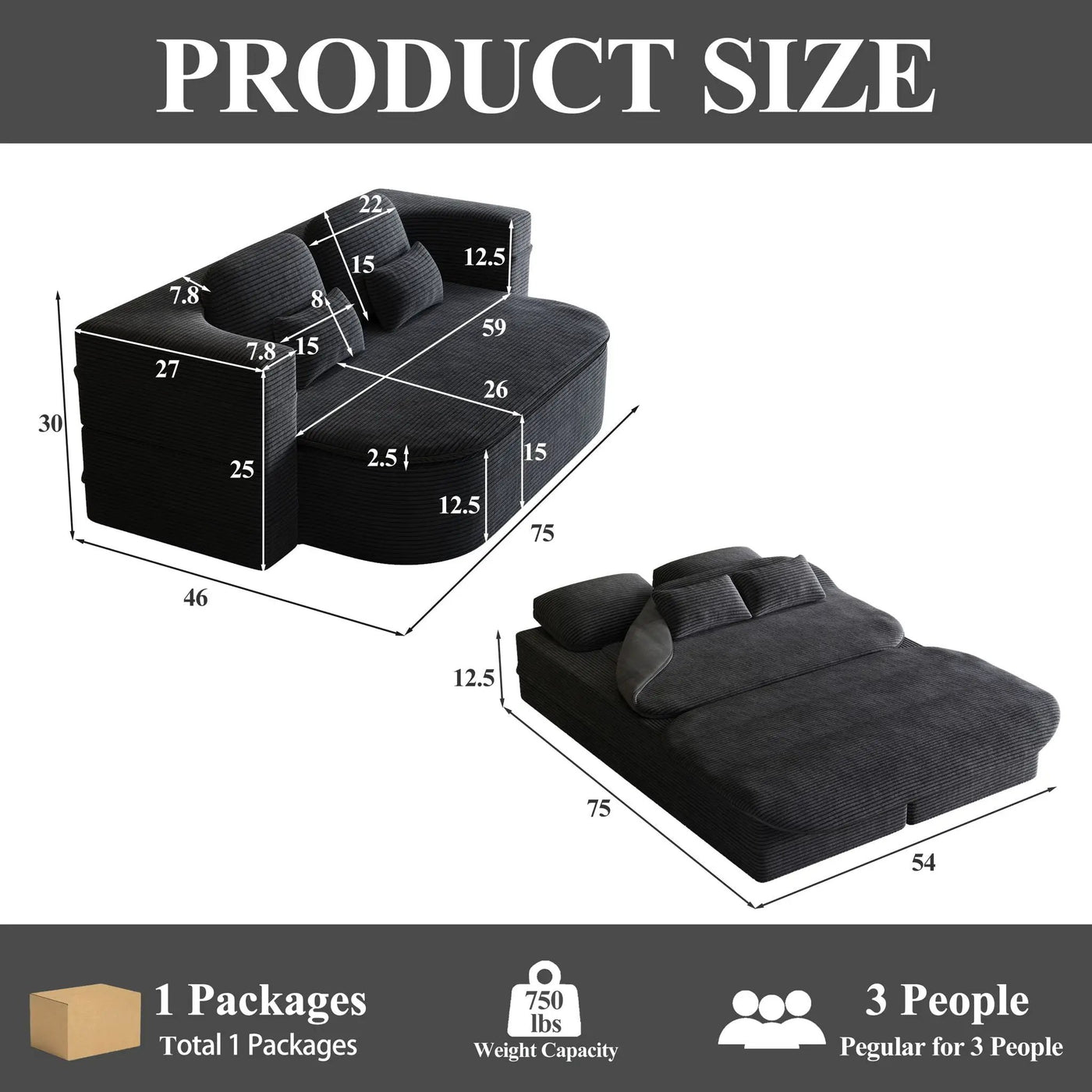2 In 1 Foldable Sofa Bed With Multi Functional Blanket by HouseOfZazla