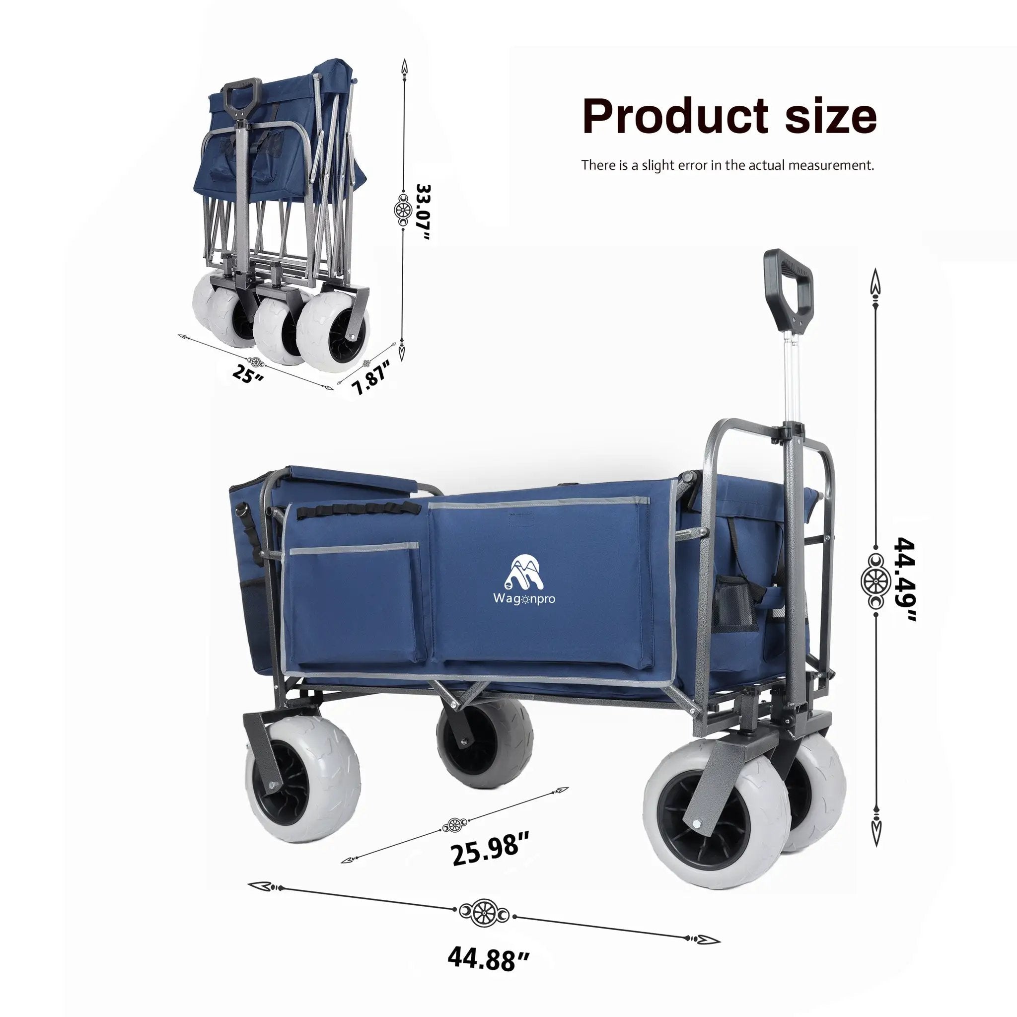 Beach Wagon with Big Wheels for Sand 500lbs Capacity by HouseOfZazla