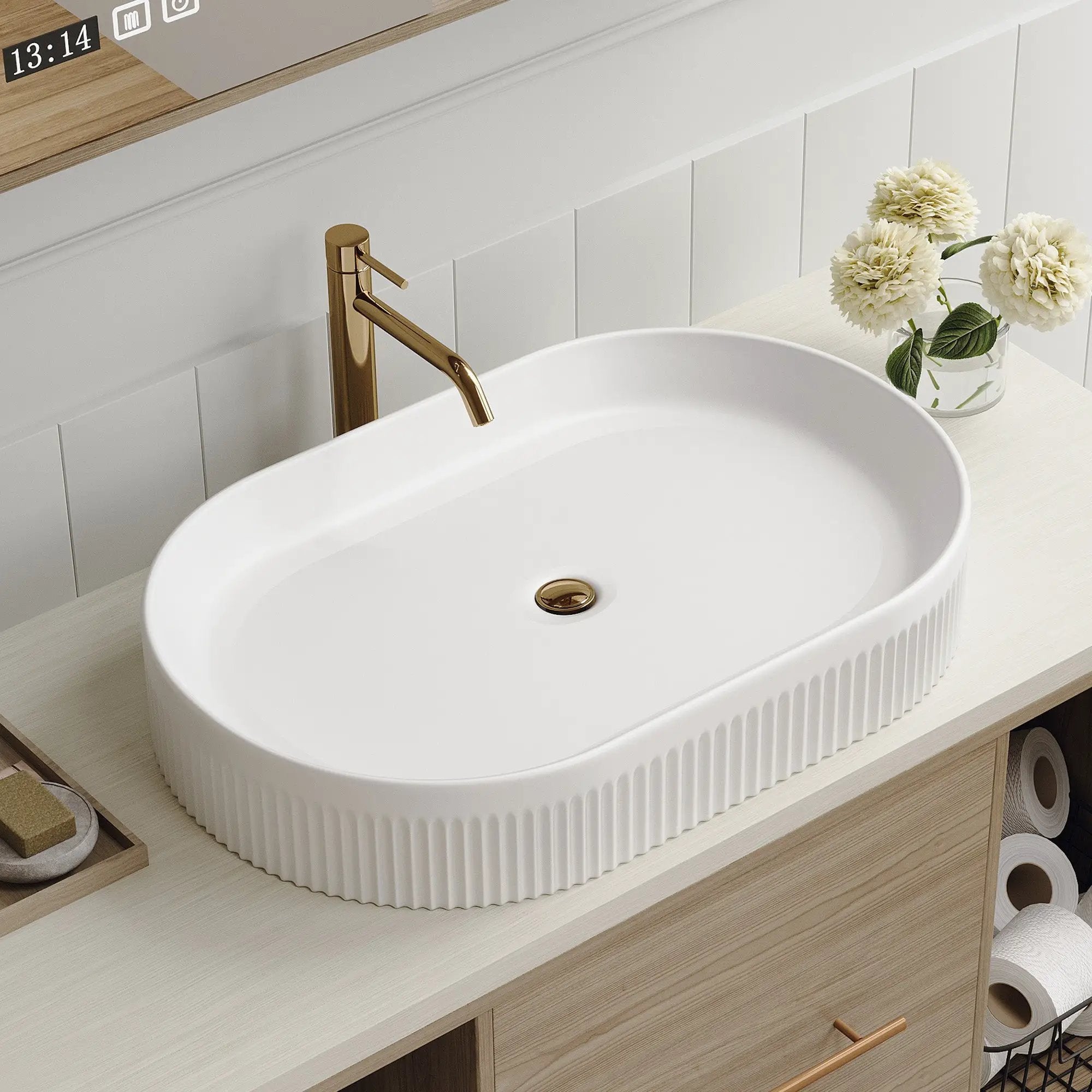 22.8-In Vessel Bathroom Vanity by HouseOfZazla