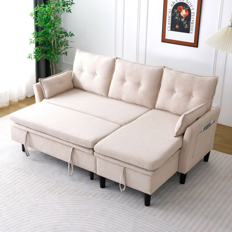 L-Shaped Reversible Chaise Sectional Sofa With Storage by HouseOfZazla