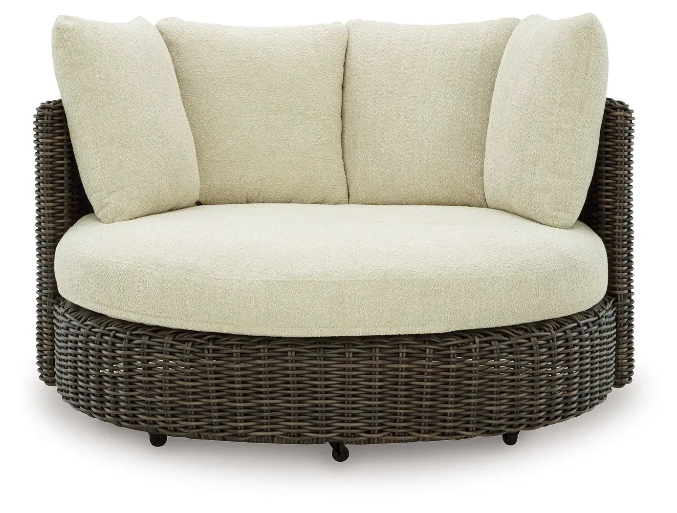 Kimora - Swivel Lounge Chair With Cushion - Beige / Dark Brown by Unique Piece Furniture