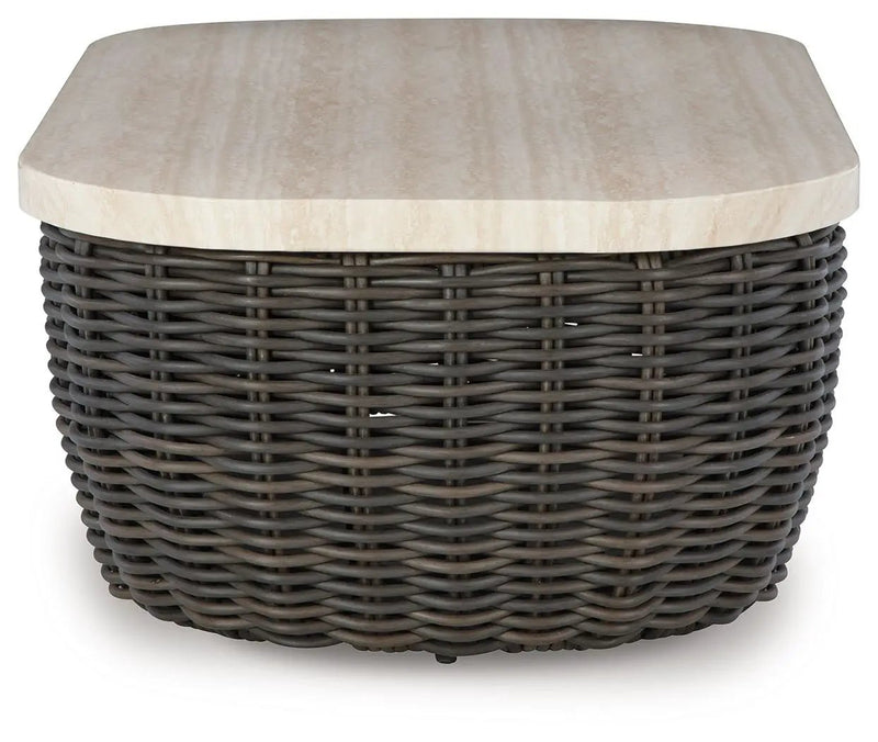 Kimora - Rectangular Cocktail Table - Beige / Dark Brown by Unique Piece Furniture